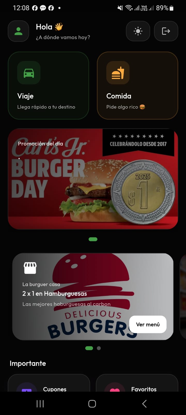 Quiero! App Screenshot